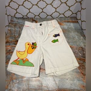 Vintage Just Girls Culottes with Pelican Appliqué